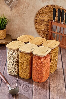 COOKER 22 CM BAMBU KAPAK BOROSİLİKAT KAVANOZ (24) - 3