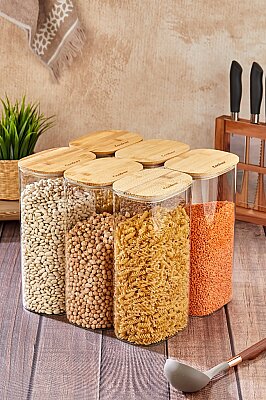 COOKER 27 CM BAMBU KAPAK BOROSİLİKAT KAVANOZ (24) - 3