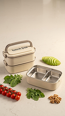 COOKER 2Lİ ÇELİK HAZNELİ YEMEK KABI (24)