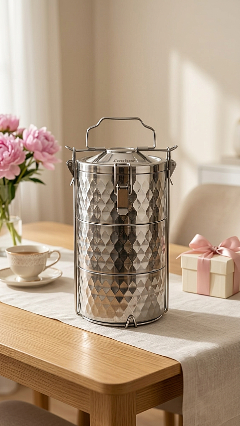 COOKER 3 KATLI ÇELİK SEFER TASI (18) - 1