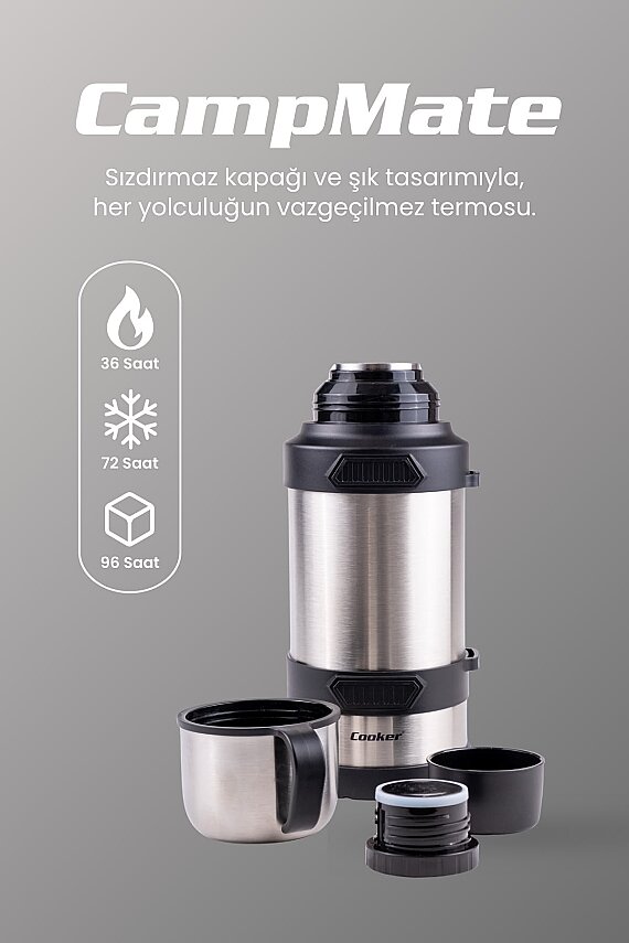 COOKER 3 LT KAMP TİPİ ÇELİK TERMOS (9) - 2