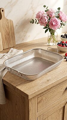 COOKER 38*27 CM ÇELİK SÜZGEÇ (36)
