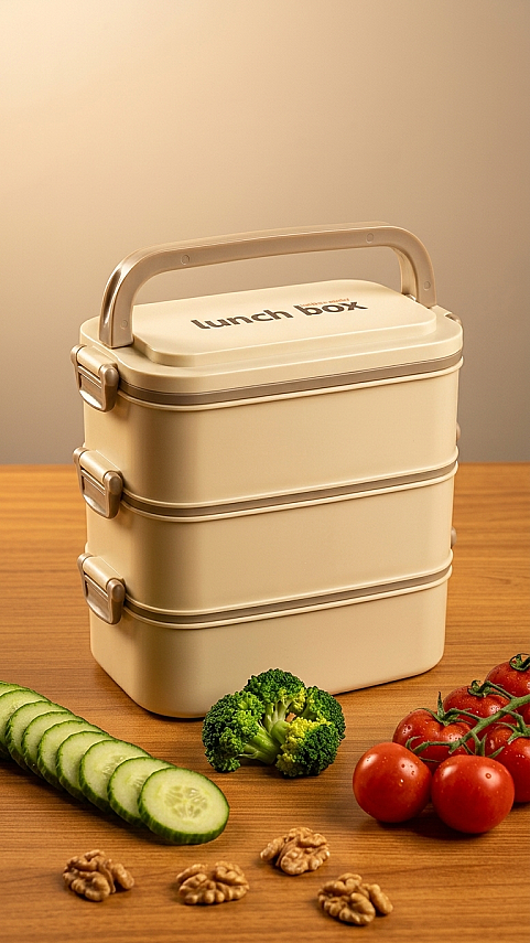 COOKER 3LÜ ÇELİK HAZNELİ YEMEK KABI (20) - 1