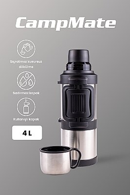 COOKER 4 LT KAMP TİPİ ÇELİK TERMOS (9) - 2