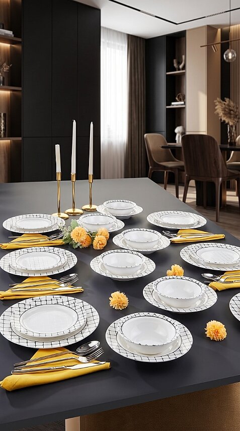 COOKER PORSELEN DİJİTAL BASKILI 24 PRÇ.YEMEK TK(1) - 3